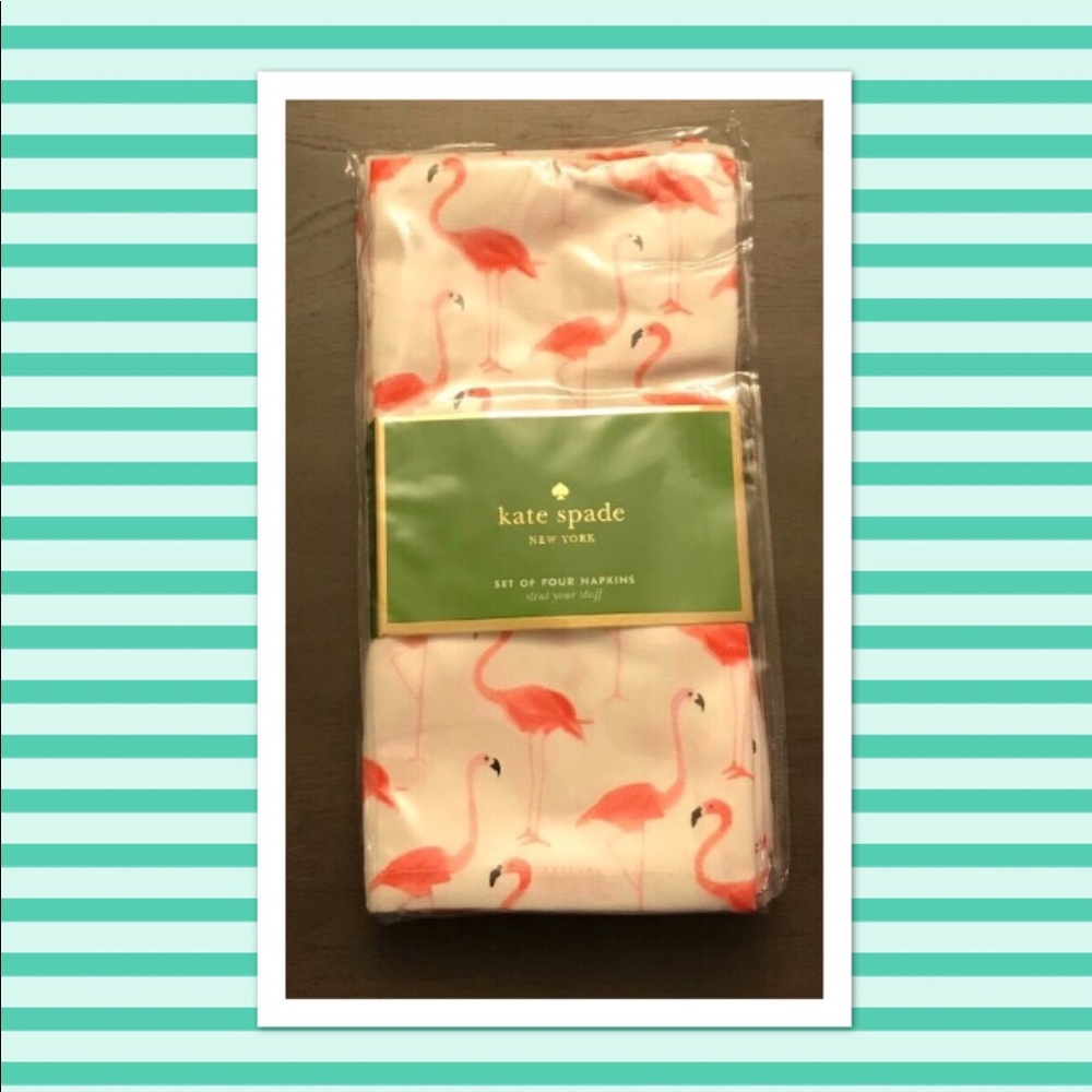 Kate Spade Flamingo Cloth Napkins (4)